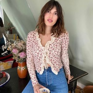 Rouje Floral Cardigan Size 36